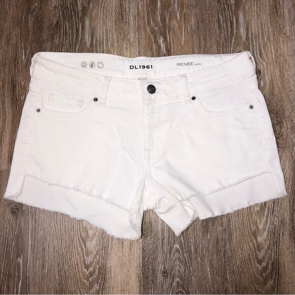 DL1961 Renee Cutoff Denim Shorts in Alpine White Size 25 EUC - Picture 4 of 14